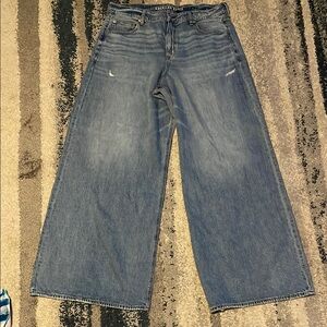 Wide-Leg Denim Jeans
